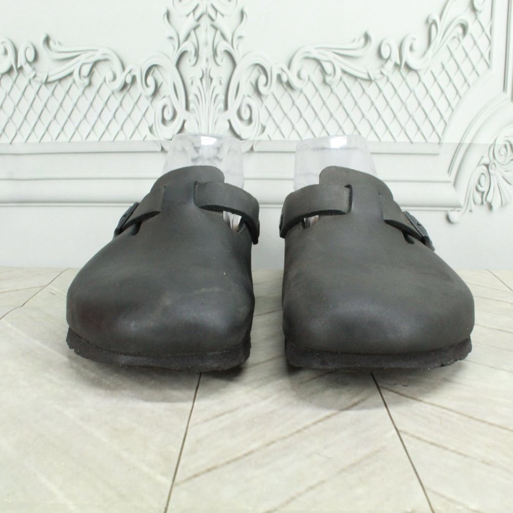 Birkenstock Betula Black Leather Comfort Slip On Mule Clogs Size 33 US 7 - Picture 4 of 9